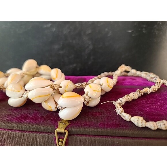 Vintage Shell Beaded Necklace, READ - Picture 6 of 10